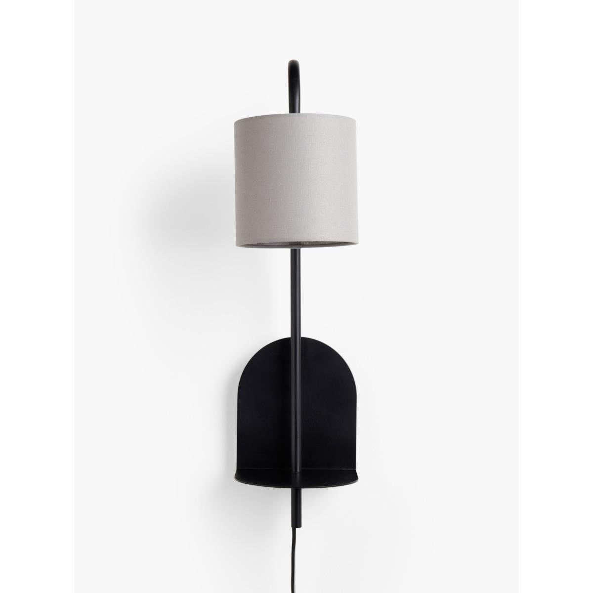 John Lewis & Partners Platform Plug-In Wall Light and Shelf, Matt Black – image 2