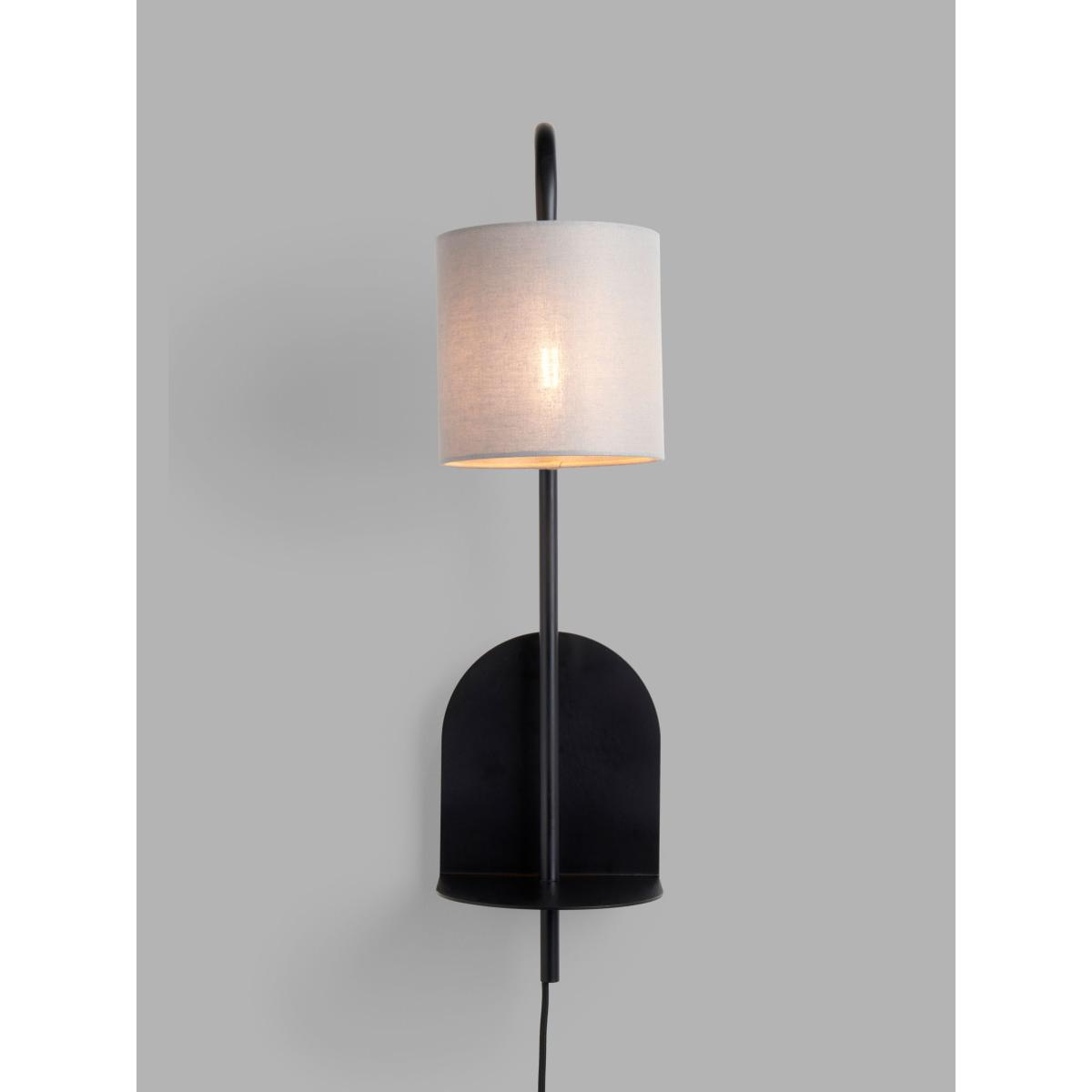 John Lewis & Partners Platform Plug-In Wall Light and Shelf, Matt Black – image 4