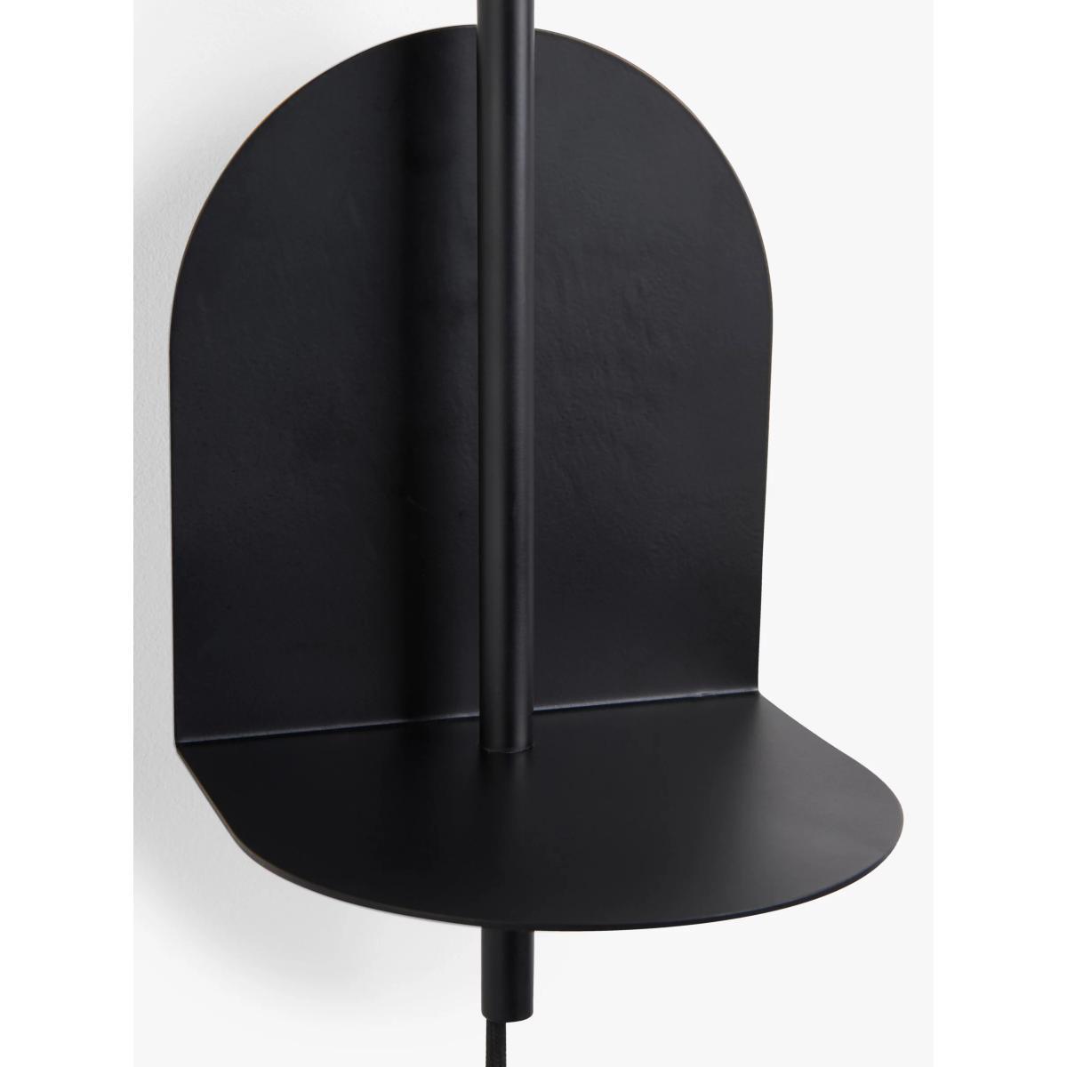 John Lewis & Partners Platform Plug-In Wall Light and Shelf, Matt Black – image 5