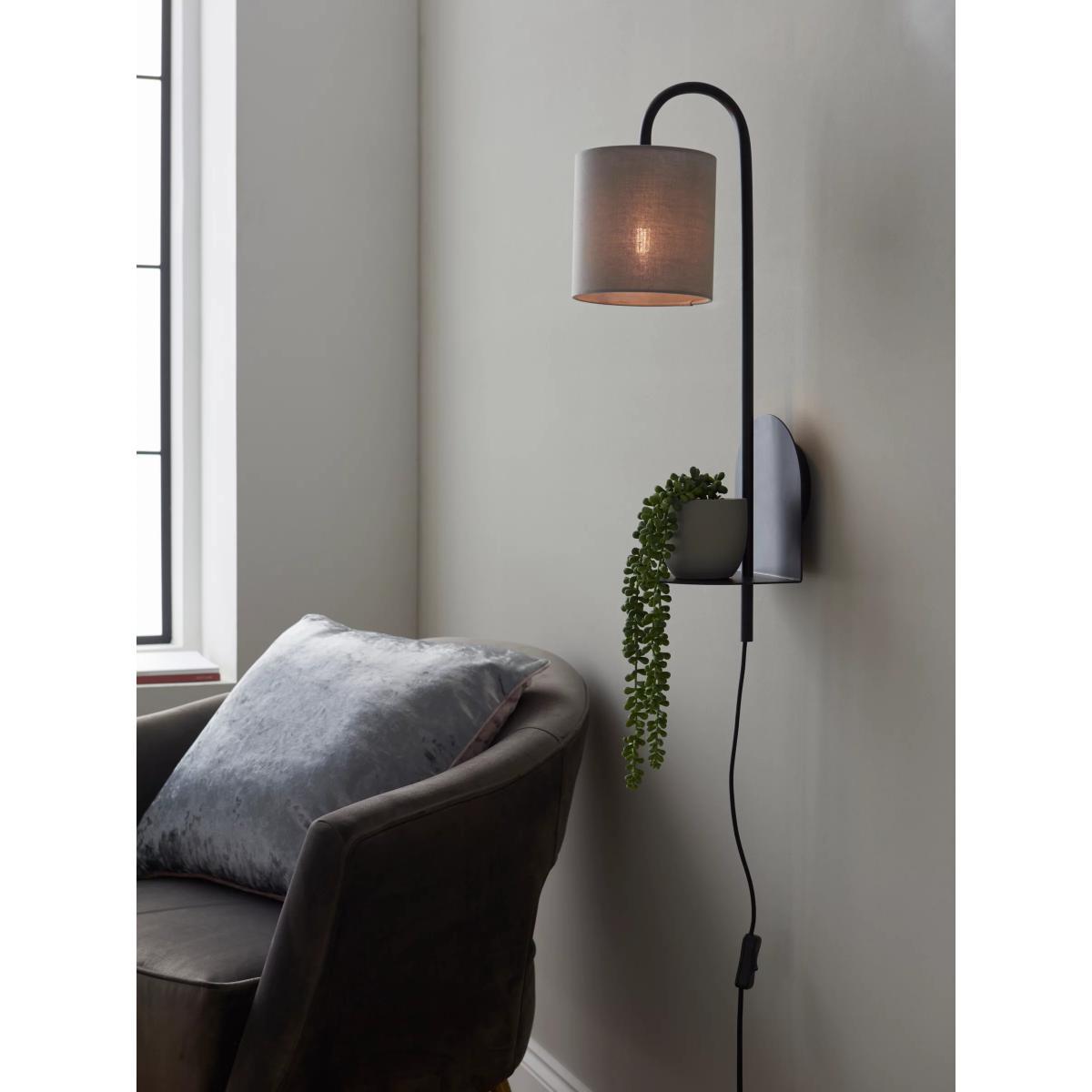 John Lewis & Partners Platform Plug-In Wall Light and Shelf, Matt Black – image 10