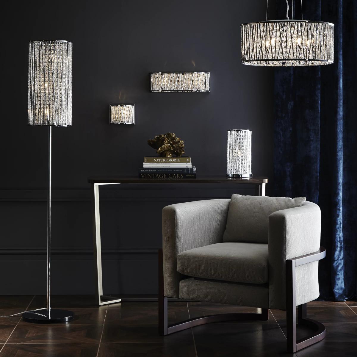 John Lewis & Partners Emilia Crystal Drum Wall Light – image 7