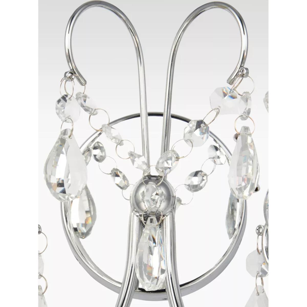 Bay Lighting Paloma Double Arm Crystal Wall Light, Clear/Chrome – image 3