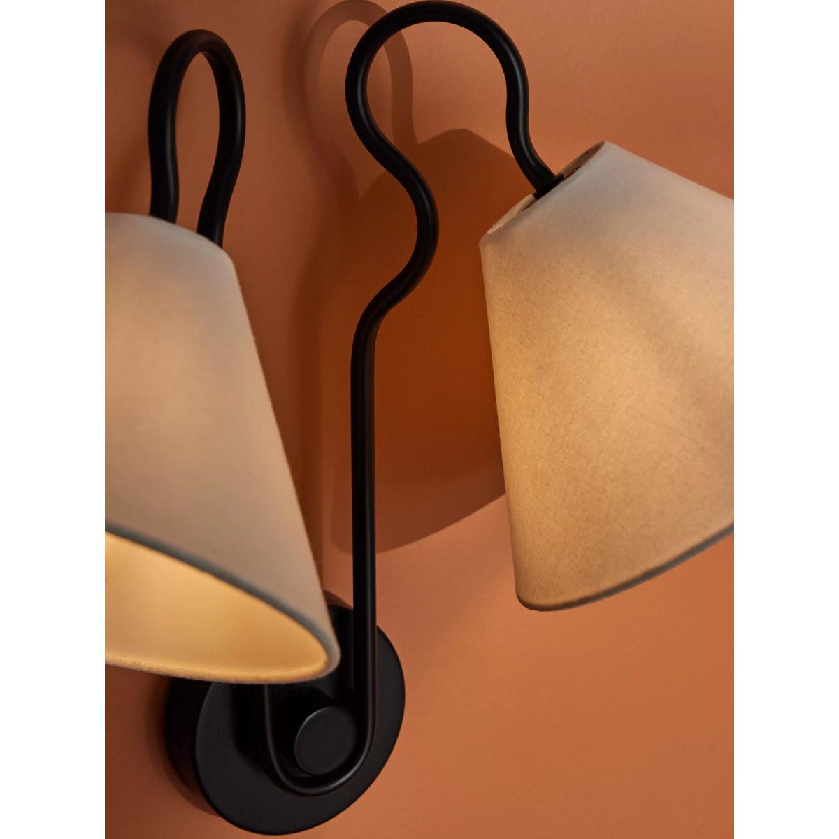 MADE Madelyn 2 Arm Wall Light, Black – image 3