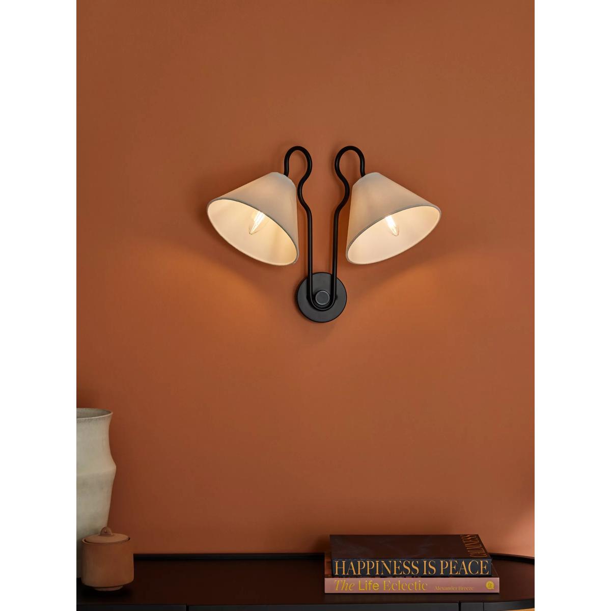 MADE Madelyn 2 Arm Wall Light, Black – image 4