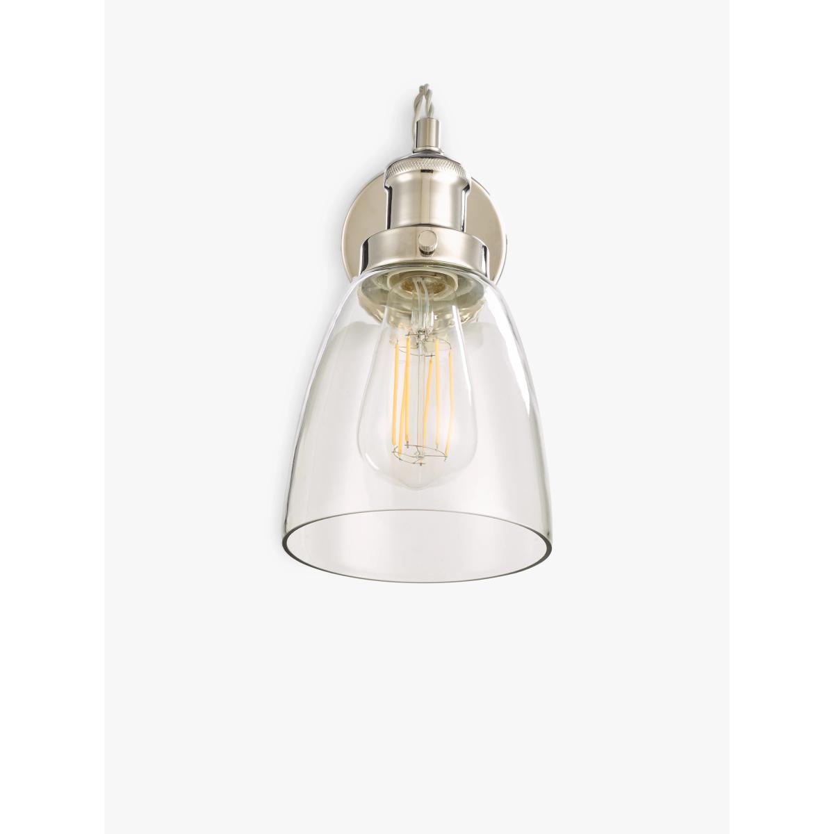 John Lewis & Partners Revival Wall Light, Clear/Polished Nickel – image 3