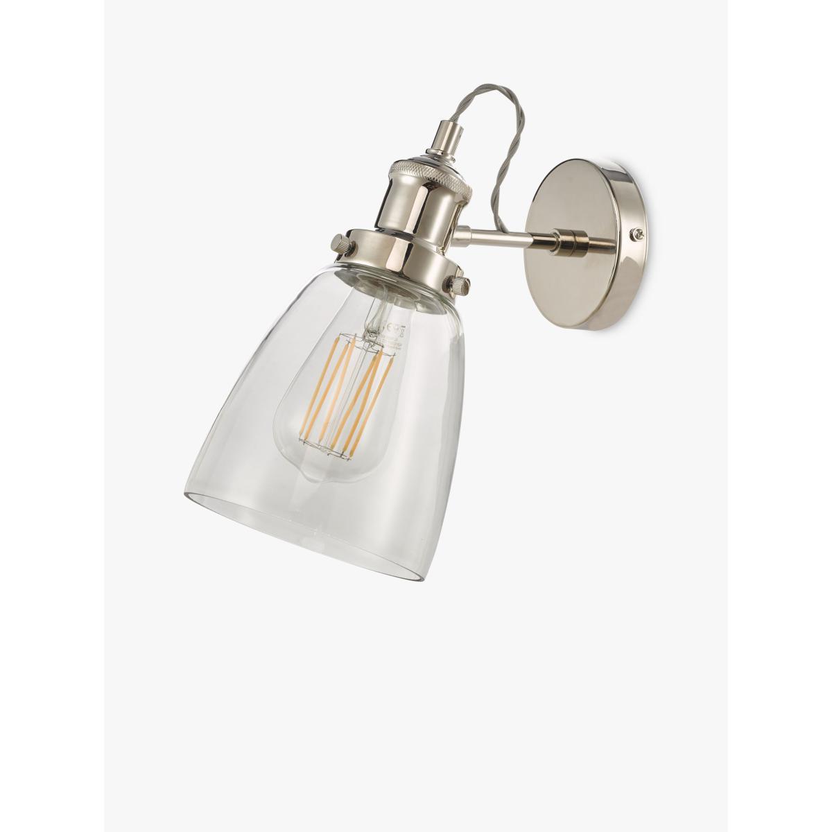 John Lewis & Partners Revival Wall Light, Clear/Polished Nickel – image 4