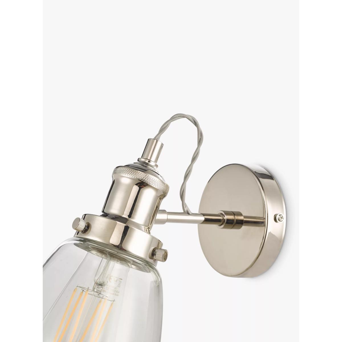 John Lewis & Partners Revival Wall Light, Clear/Polished Nickel – image 5