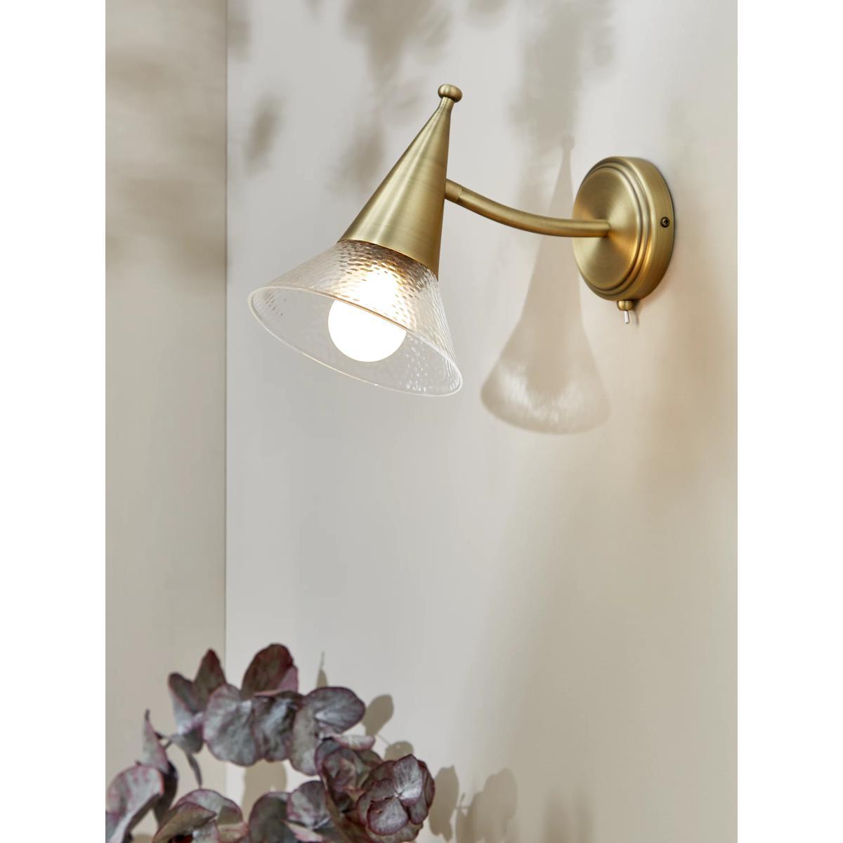 John Lewis & Partners Trumpet Wall Light, Antique Brass – image 2