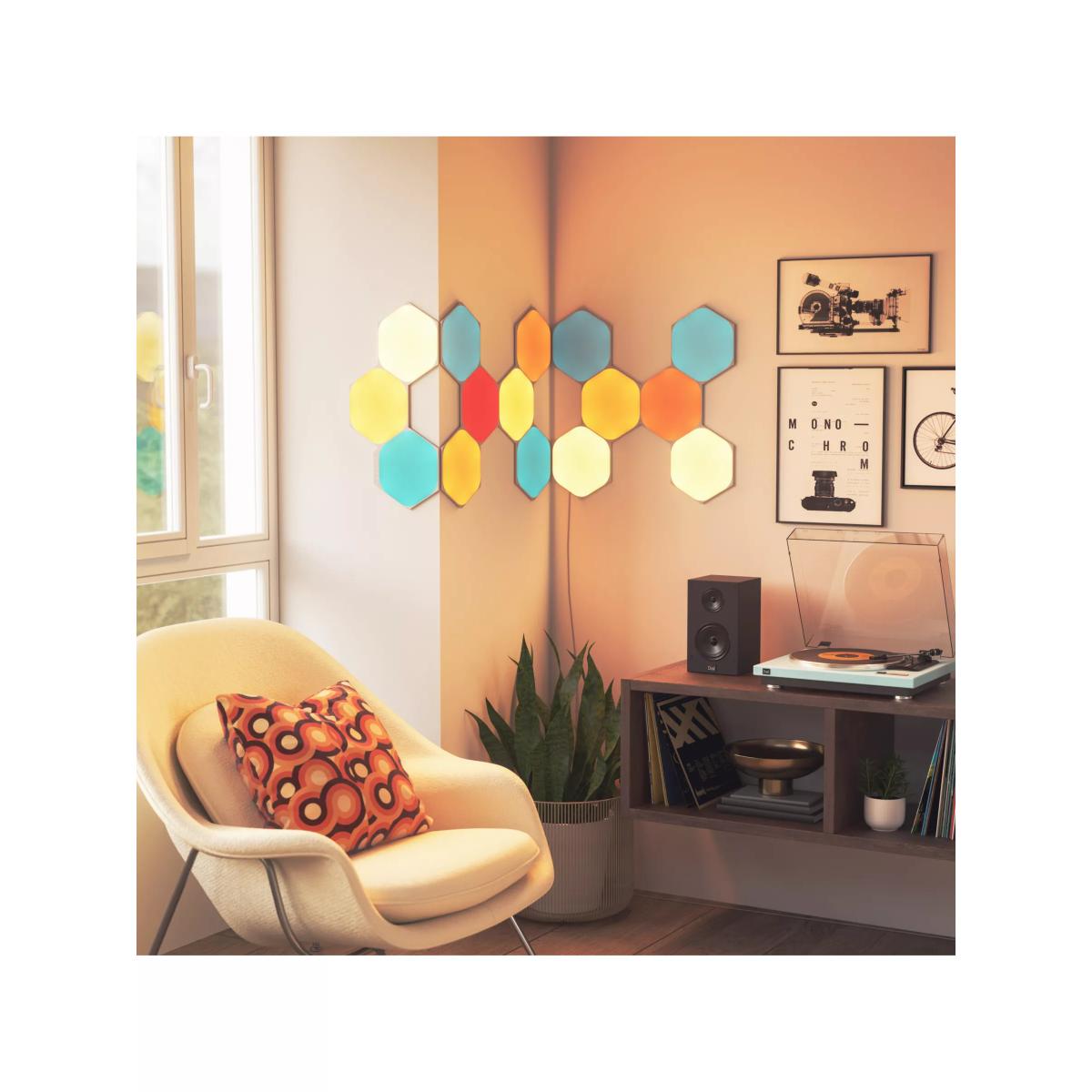 Nanoleaf Shapes Hexagons Wall Light Starter Kit, 15 LED Panels, Multicolour – image 3