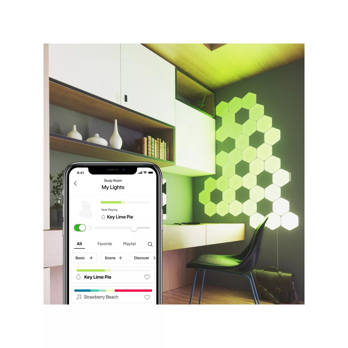 Nanoleaf Shapes Hexagons Wall Light Starter Kit, 15 LED Panels, Multicolour – image 7