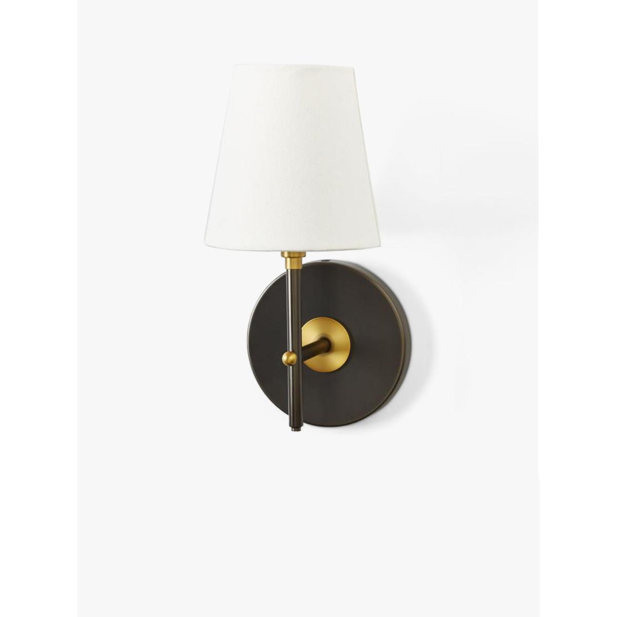 west elm Arc Mid-Century Single Sconce Wall Light, Antique Bronze/White – image 2