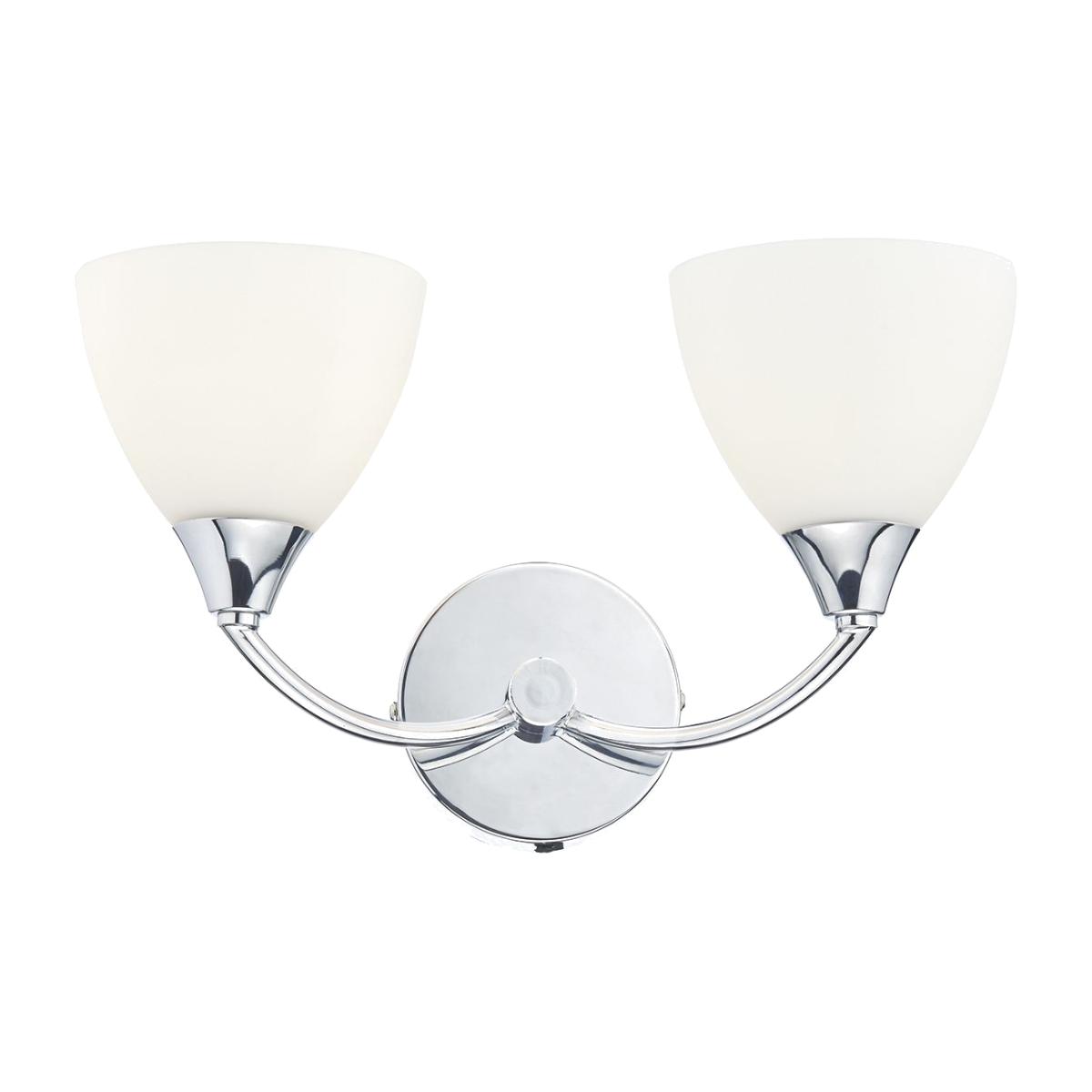 dar lighting WAT0950-LED Watson Double Wall Bracket Polished Chrome Led