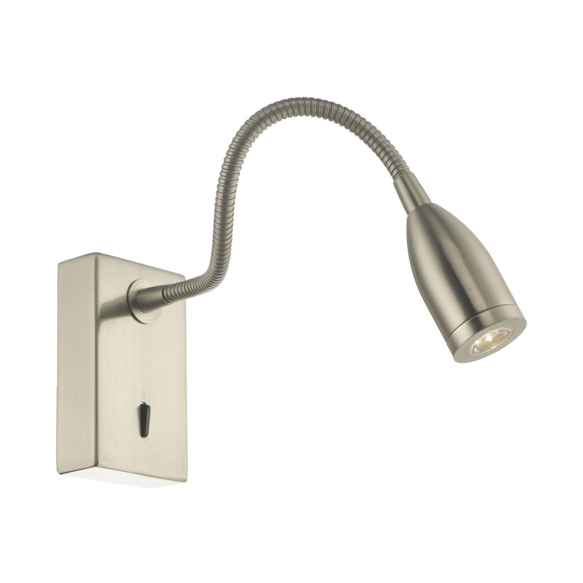 dar lighting TAD0746 Tadley Wall Light Satin Nickel LED