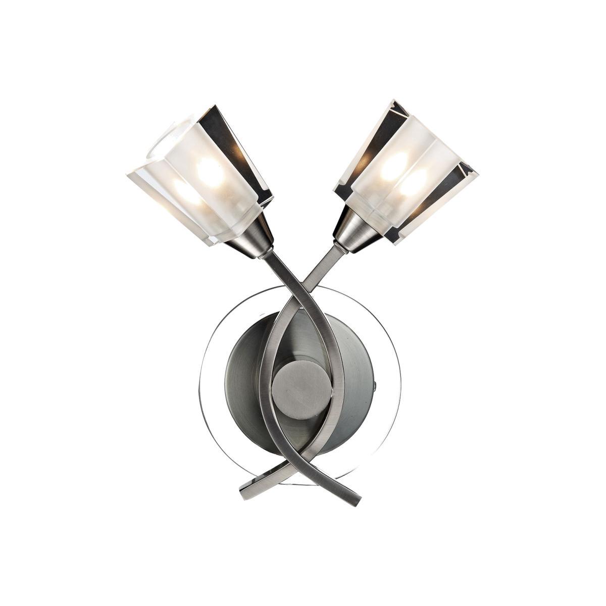 dar lighting AUS0946 Austin Double Wall Bracket Satin Chrome