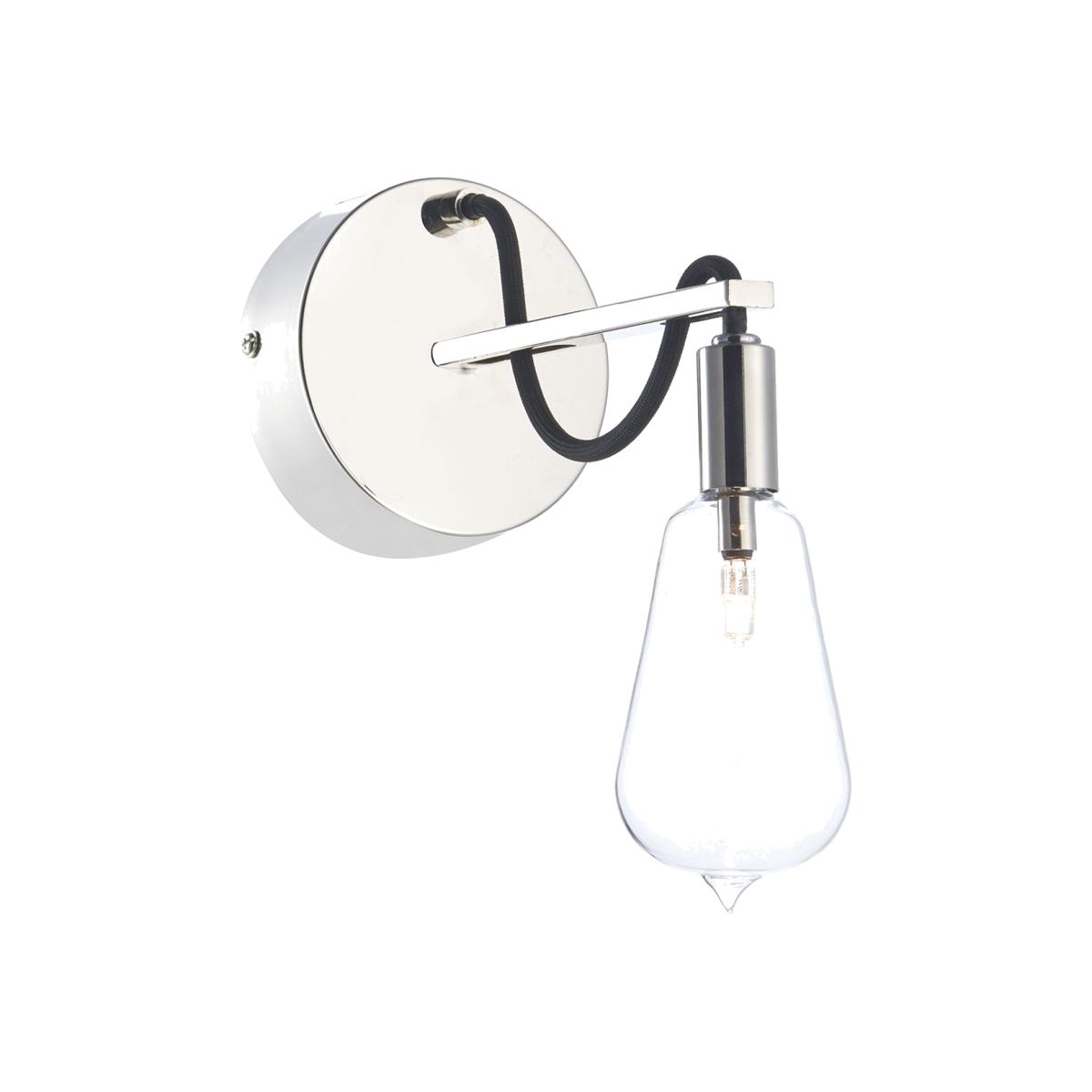dar lighting SCR0738 Scroll Single Wall Bracket Polished Nickel