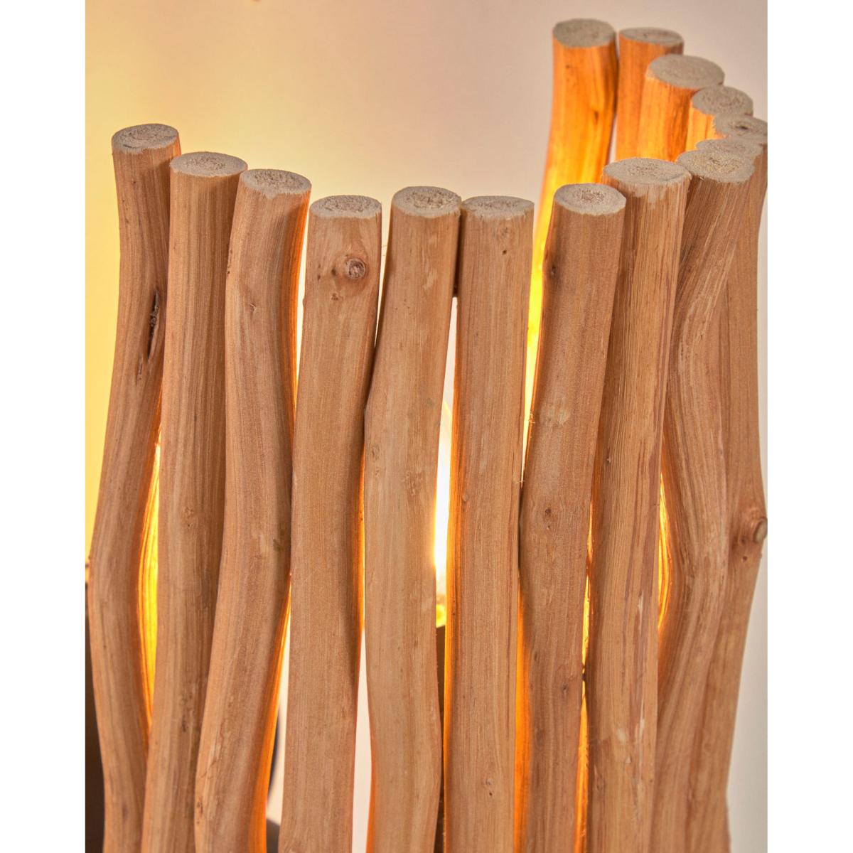 Crescencia wall light in aged-look natural wood finish – image 2