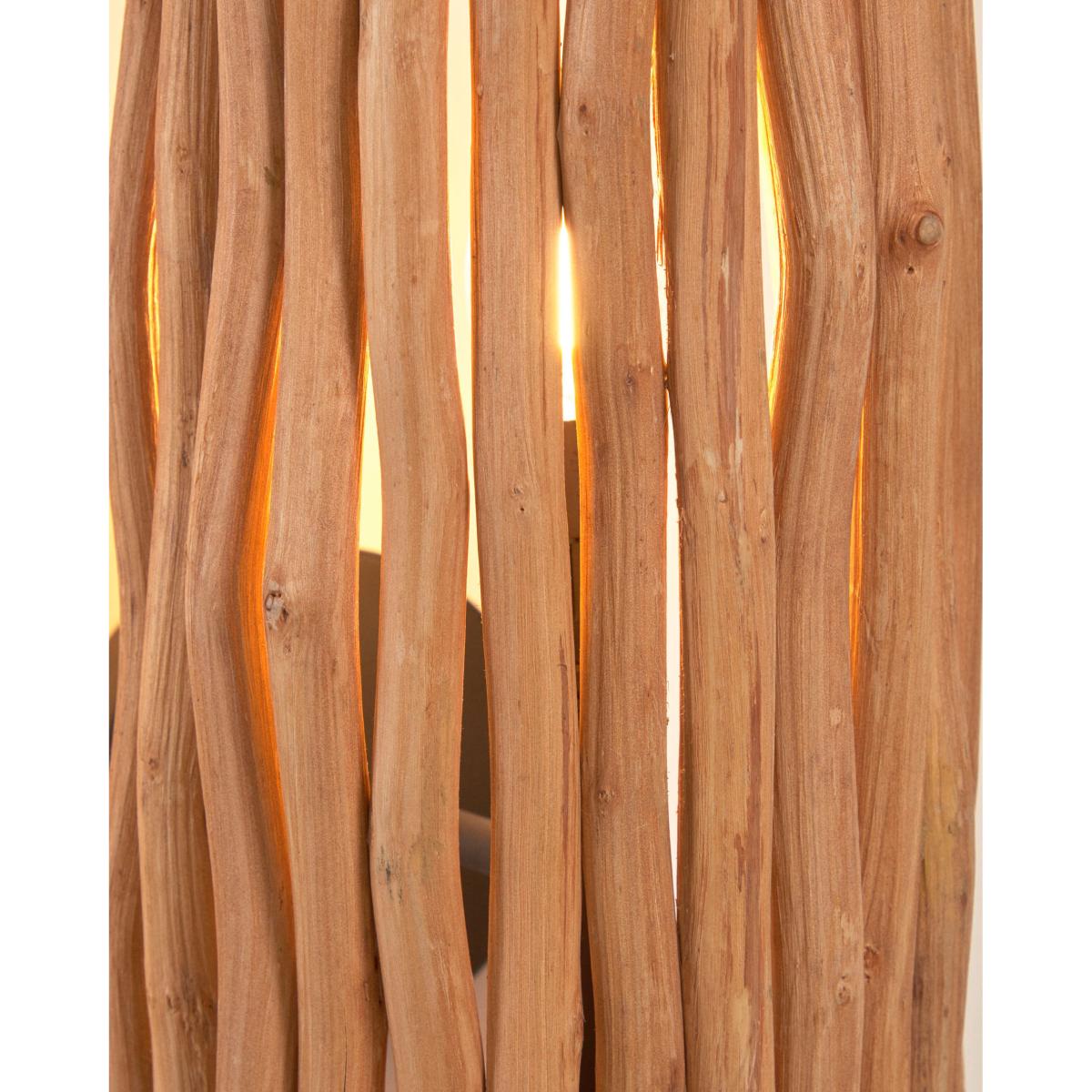 Crescencia wall light in aged-look natural wood finish – image 3