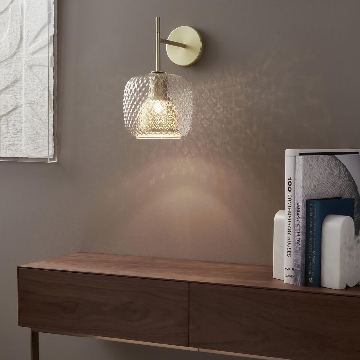 Mistinguett Textured Glass & Metal Wall Light – image 2