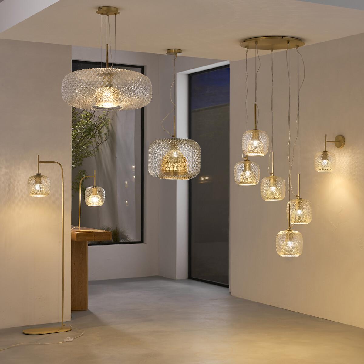 Mistinguett Textured Glass & Metal Wall Light – image 12