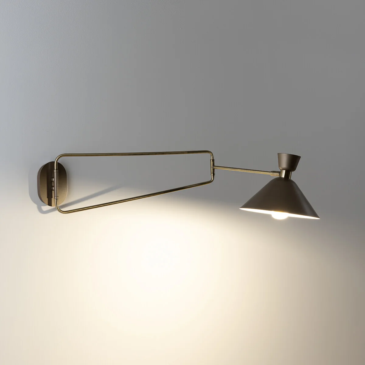 Zoticus Articulated Wall Light in Aged Brass – image 3