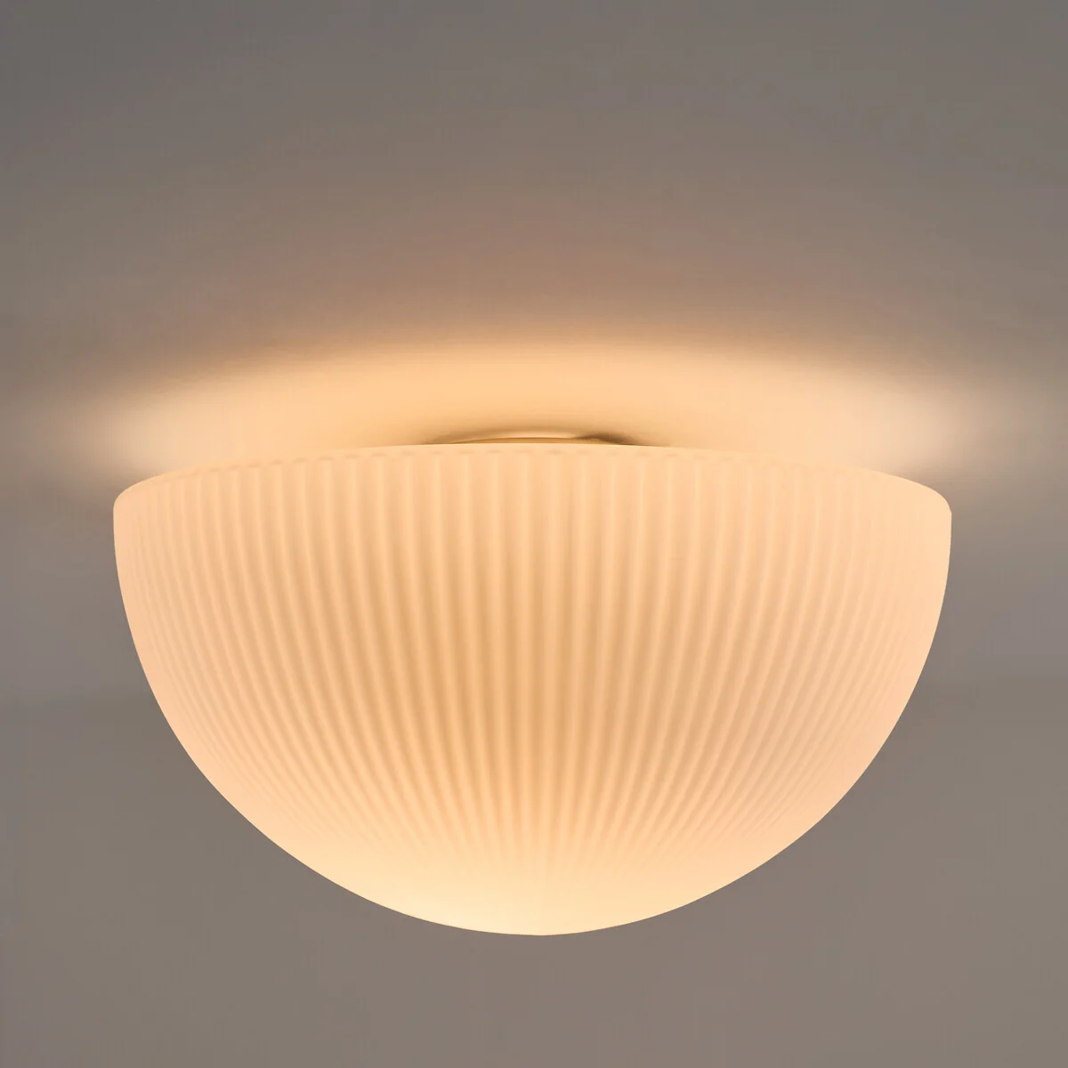 Loulou Ceiling Or Wall Light in Grooved Opaline Glass, Diameter 33cm – image 2