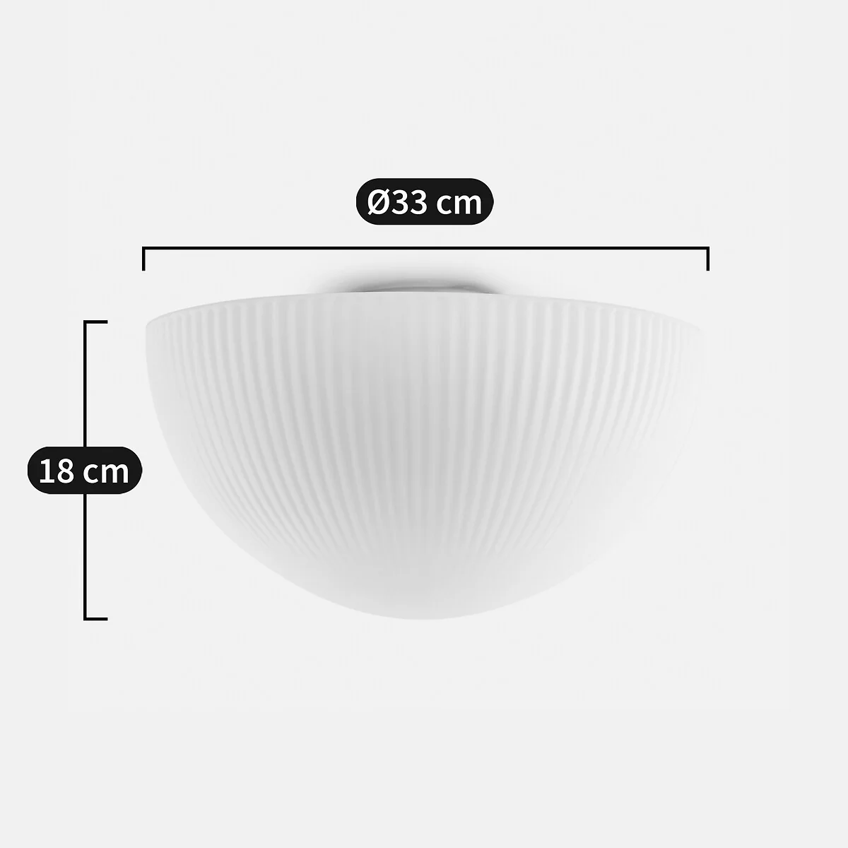 Loulou Ceiling Or Wall Light in Grooved Opaline Glass, Diameter 33cm – image 6