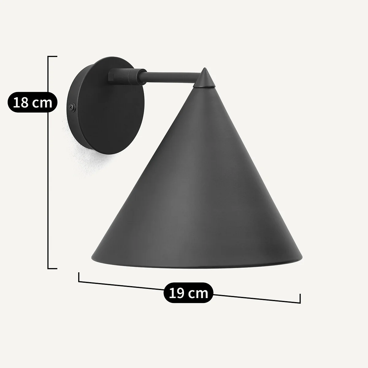 Moke Cone Metal Wall Light – image 8