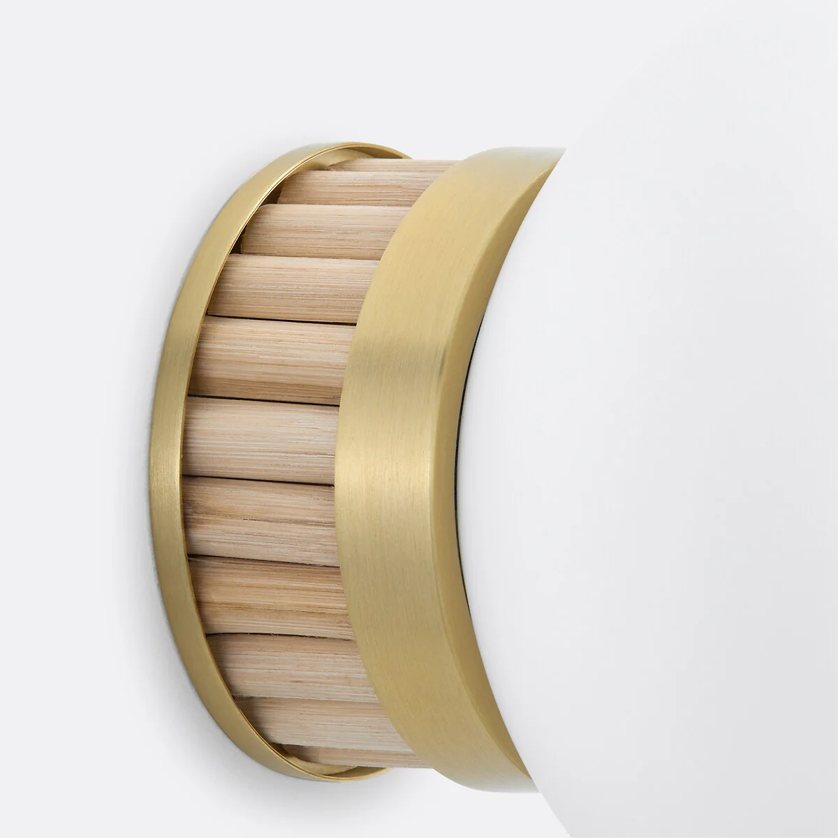 Les Signatures - Dolce Opaline Glass, Brass and Bamboo Wall Light – image 5