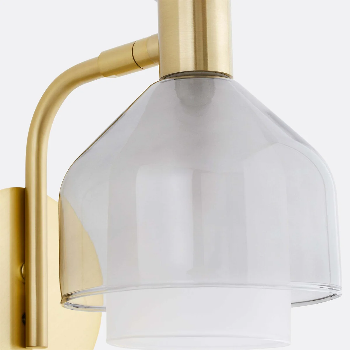 Amoris Brass-Plated Metal and Smoked Glass Wall Light – image 4