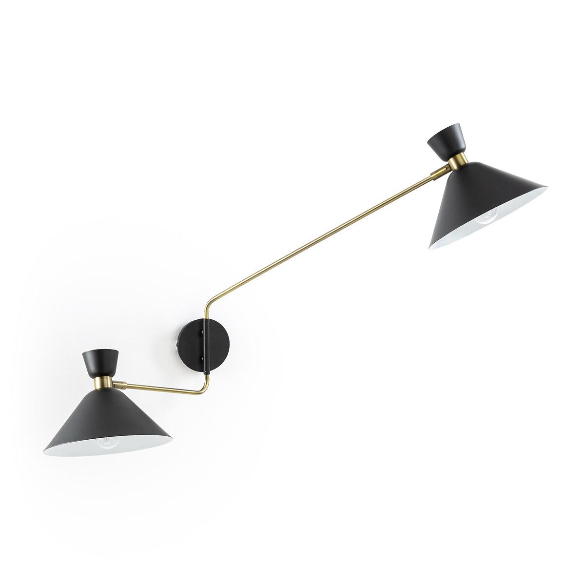 Zoticus Aged Brass Double Shade Wall Light – image 2