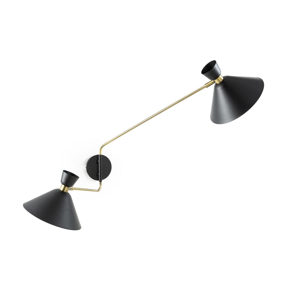 Zoticus Aged Brass Double Shade Wall Light – image 3