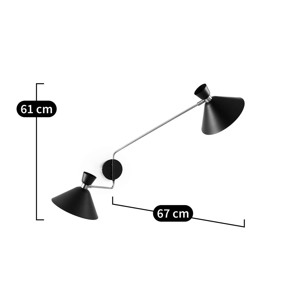 Zoticus Aged Brass Double Shade Wall Light – image 7