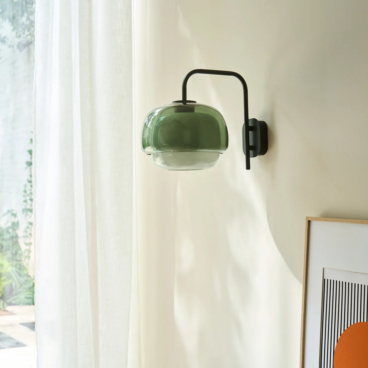 Kinoko Coloured Glass and Metal Wall Light – image 3