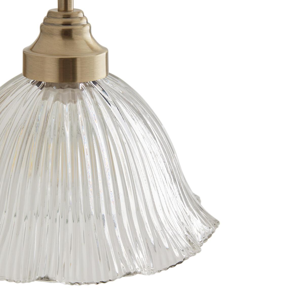 Iloa Striated Glass and Brass-Plated Iron Wall Lamp – image 3