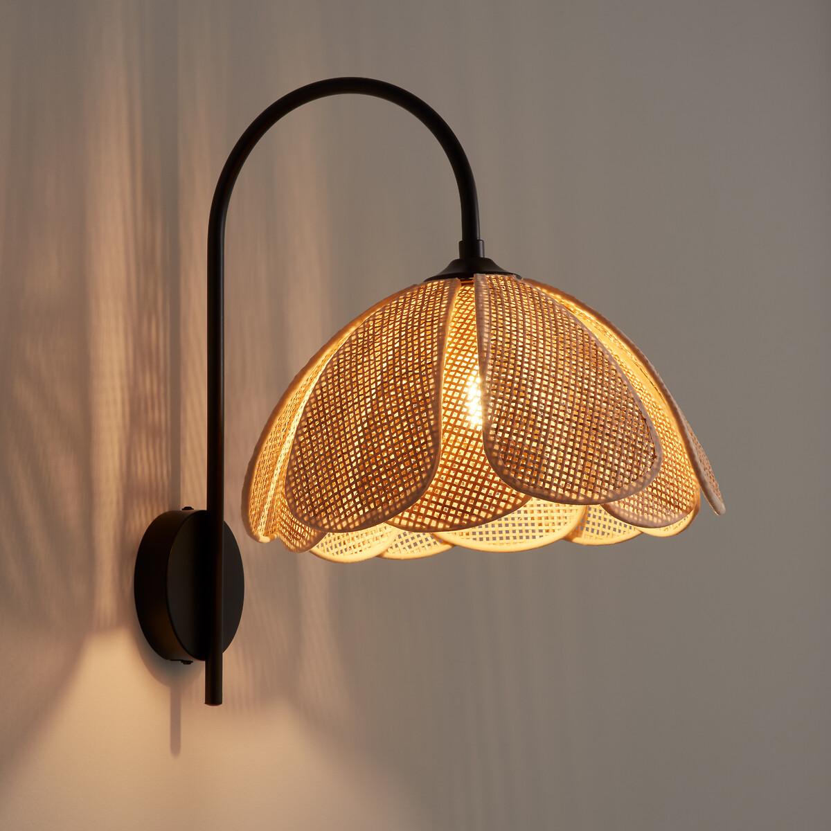 Lola Rattan & Metal Petal Wall Light – image 2