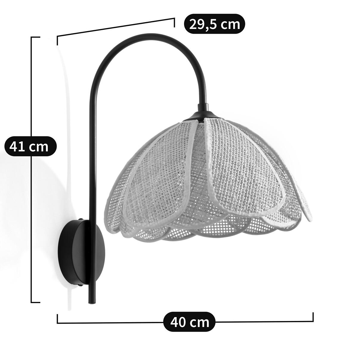 Lola Rattan & Metal Petal Wall Light – image 4