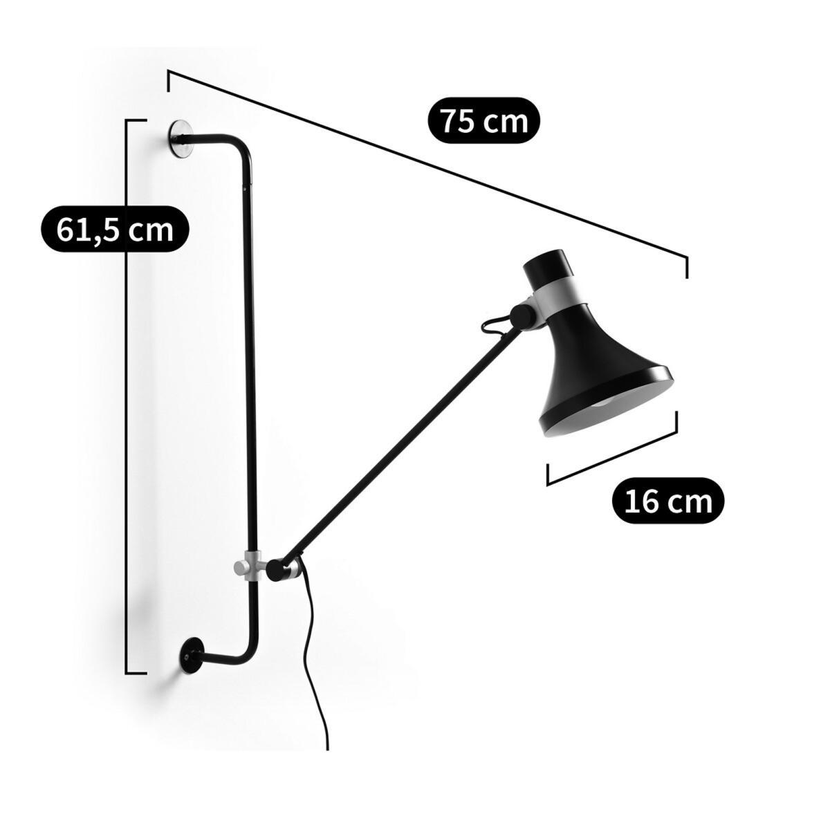 Jazzy Metal and Brass Wall Lamp with Swing Arm – image 7