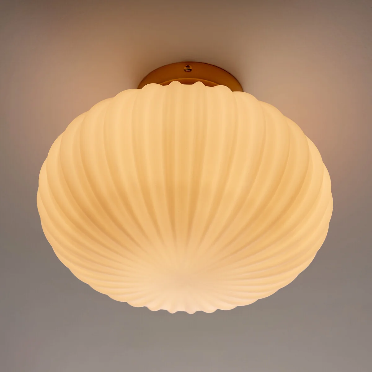 Amia Ceiling Or Wall Light in Brass and Opaline Glass – image 2