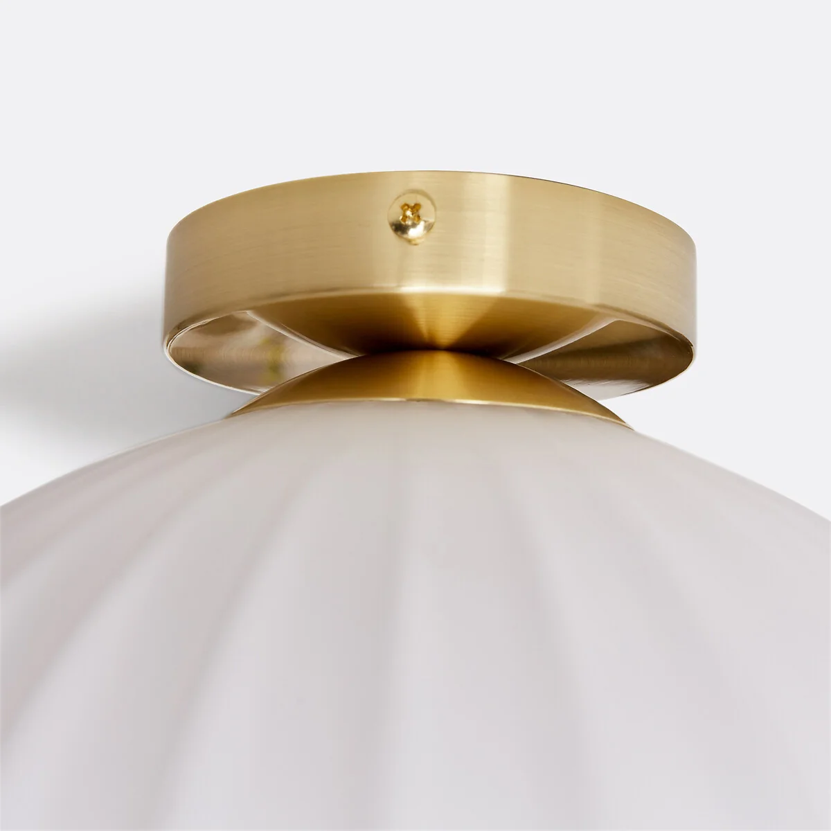Amia Ceiling Or Wall Light in Brass and Opaline Glass – image 4