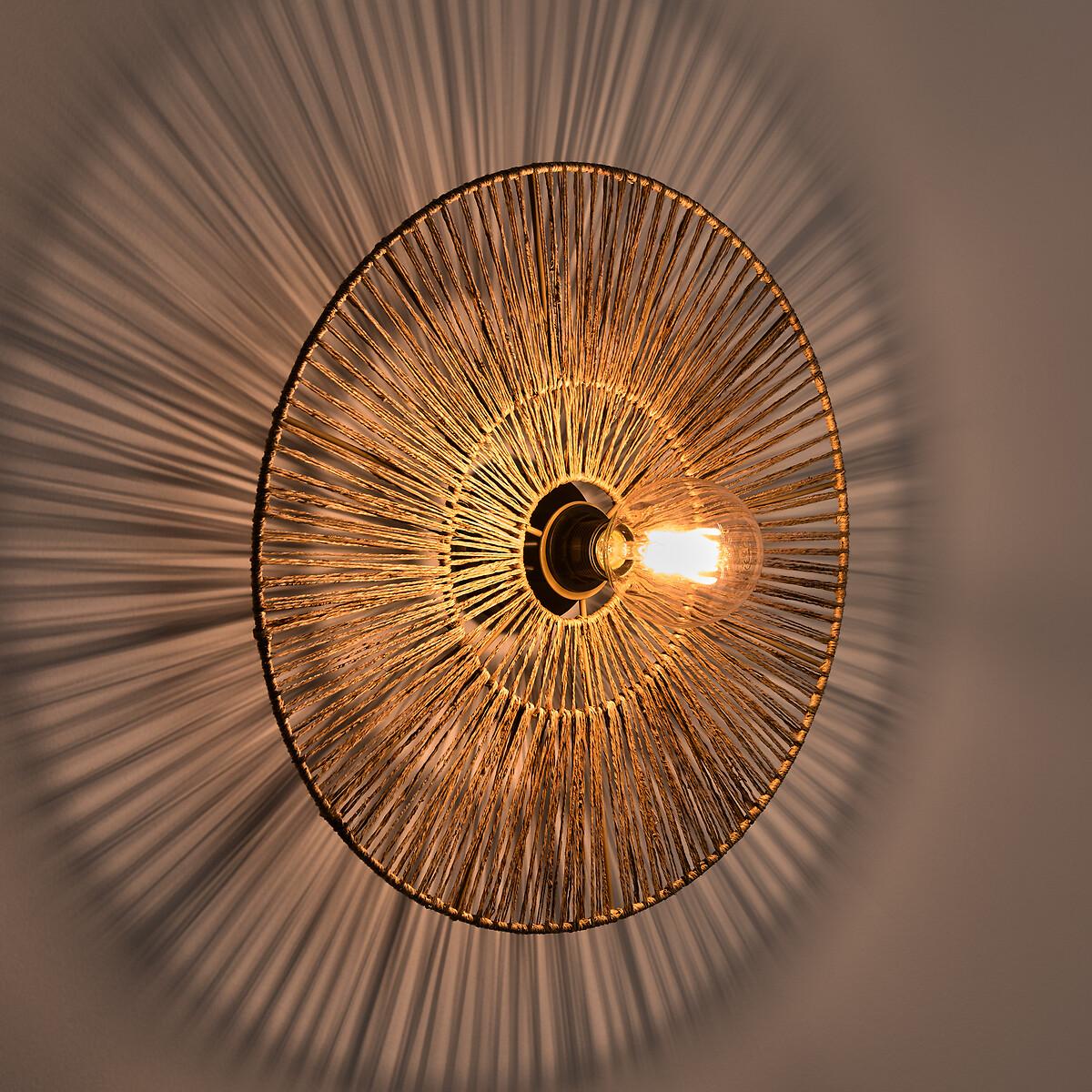 Yaku 50cm Diameter Round Hemp Wall Light – image 2