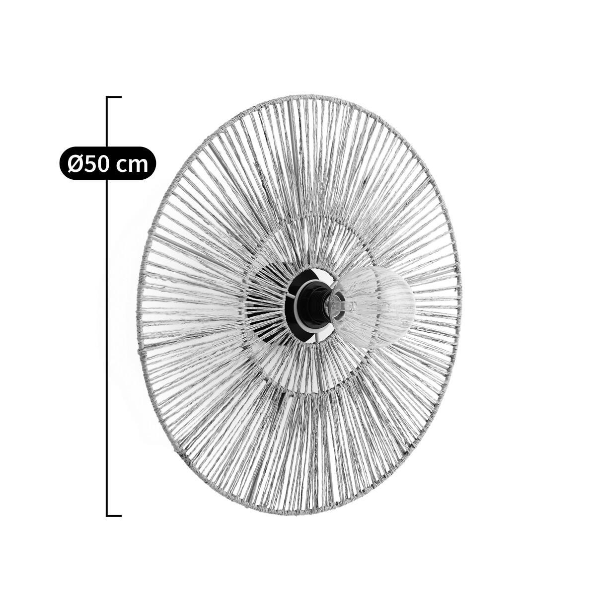 Yaku 50cm Diameter Round Hemp Wall Light – image 5