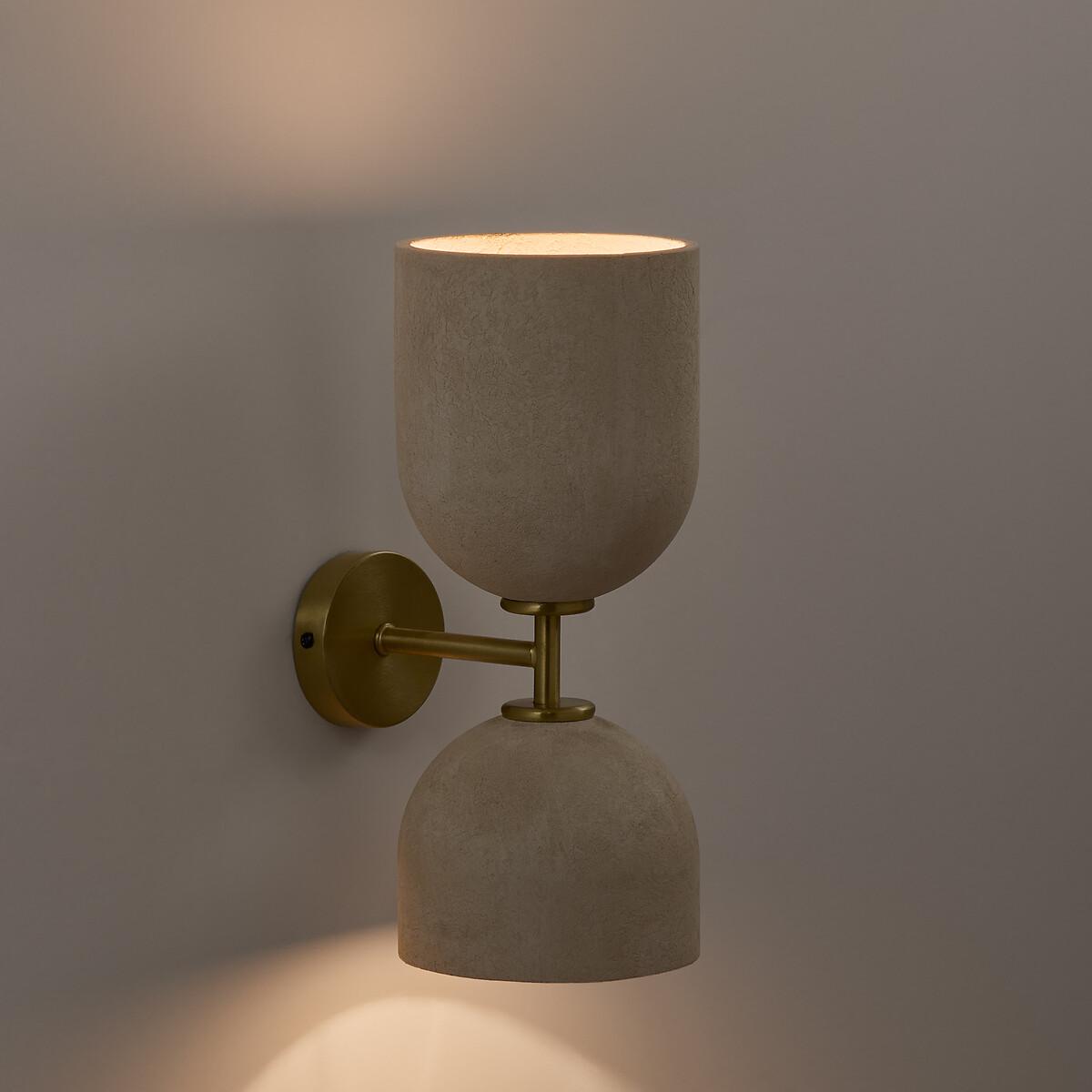 Bolodia Paper Mâché Effect & Brass Wall Light – image 2