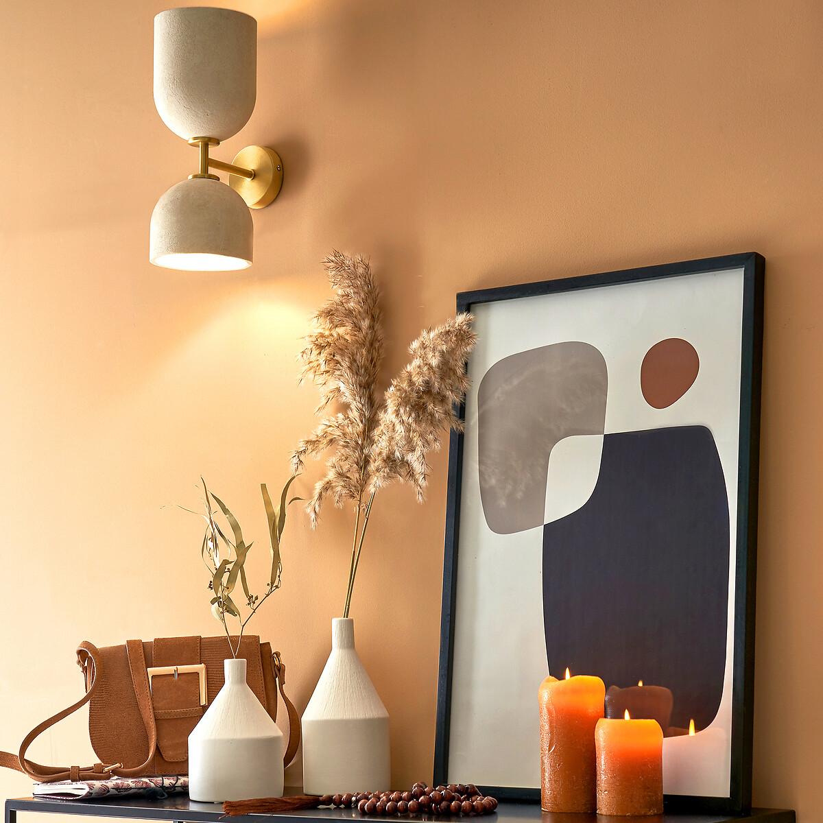 Bolodia Paper Mâché Effect & Brass Wall Light – image 4
