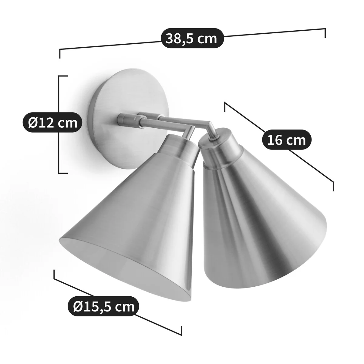Hiba Metal Double Wall Light – image 5