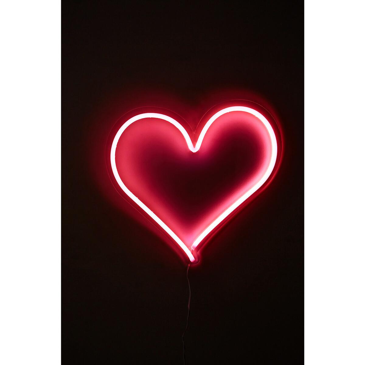 Neon Pink Heart Wall Light – image 2