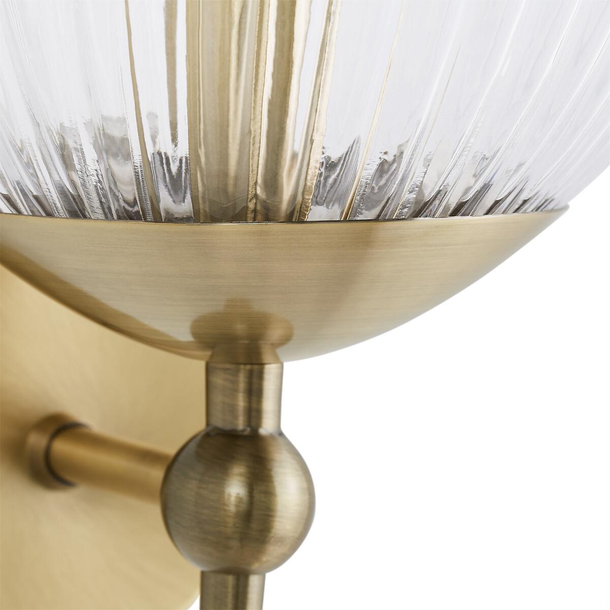 Ari Wall Light in Brass and Ribbed Glass – image 3