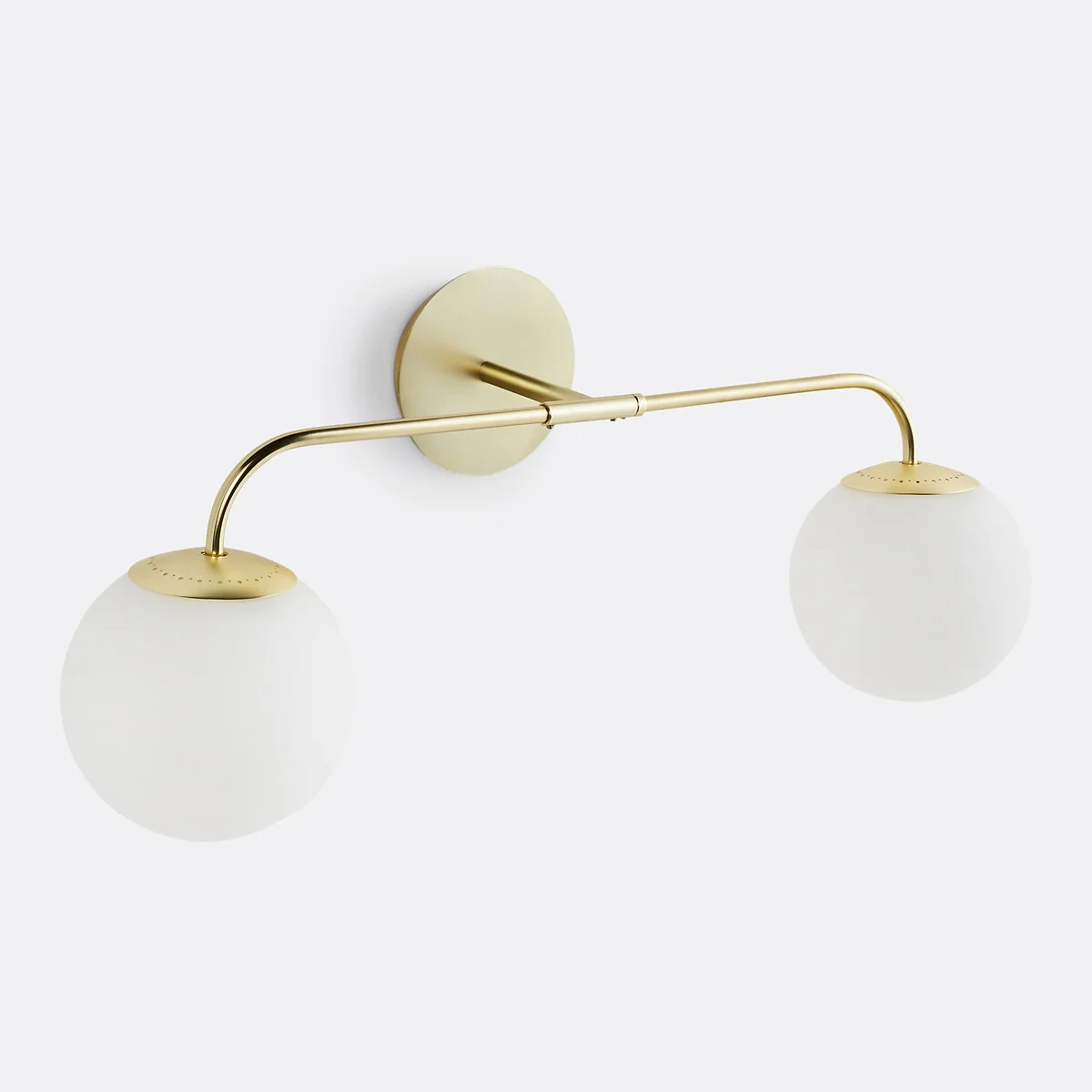 Moricio Brass and Opaline Glass Wall Light – image 2