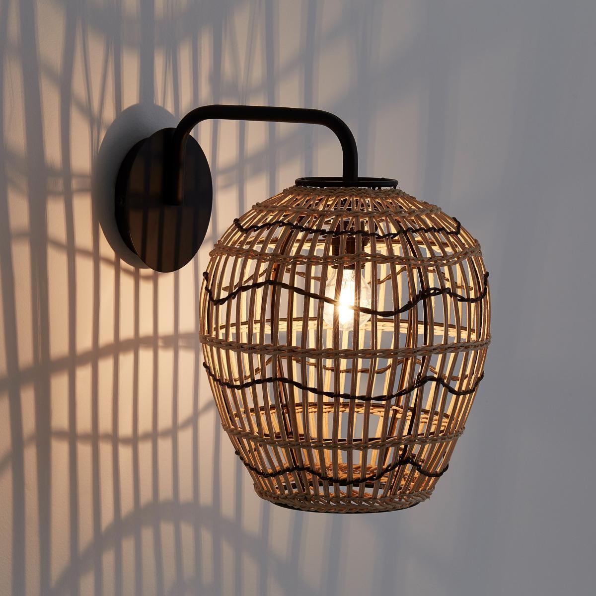 Martaban Wall Light in Rattan & Metal – image 3