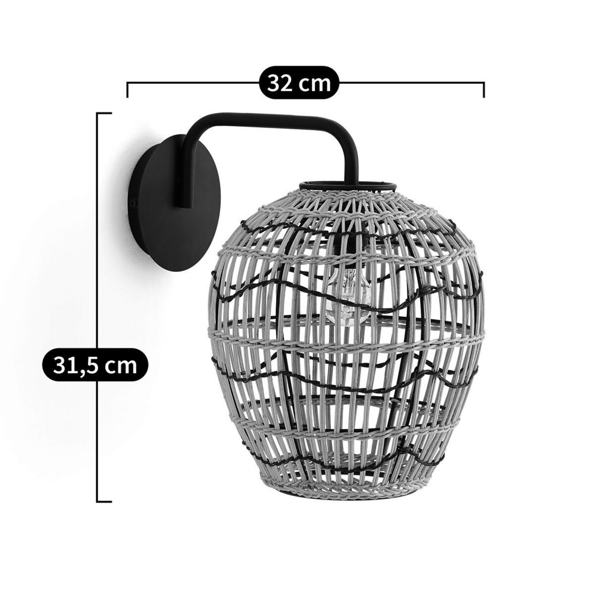 Martaban Wall Light in Rattan & Metal – image 5