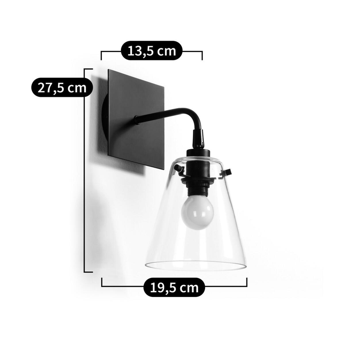 Kiyo Contemporary Metal and Glass Wall Light – image 4